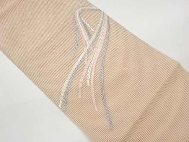 JAPANESE NAGOYA OBI FOR SUMMER / WOVEN KUMIHIMO CORD PATTERN